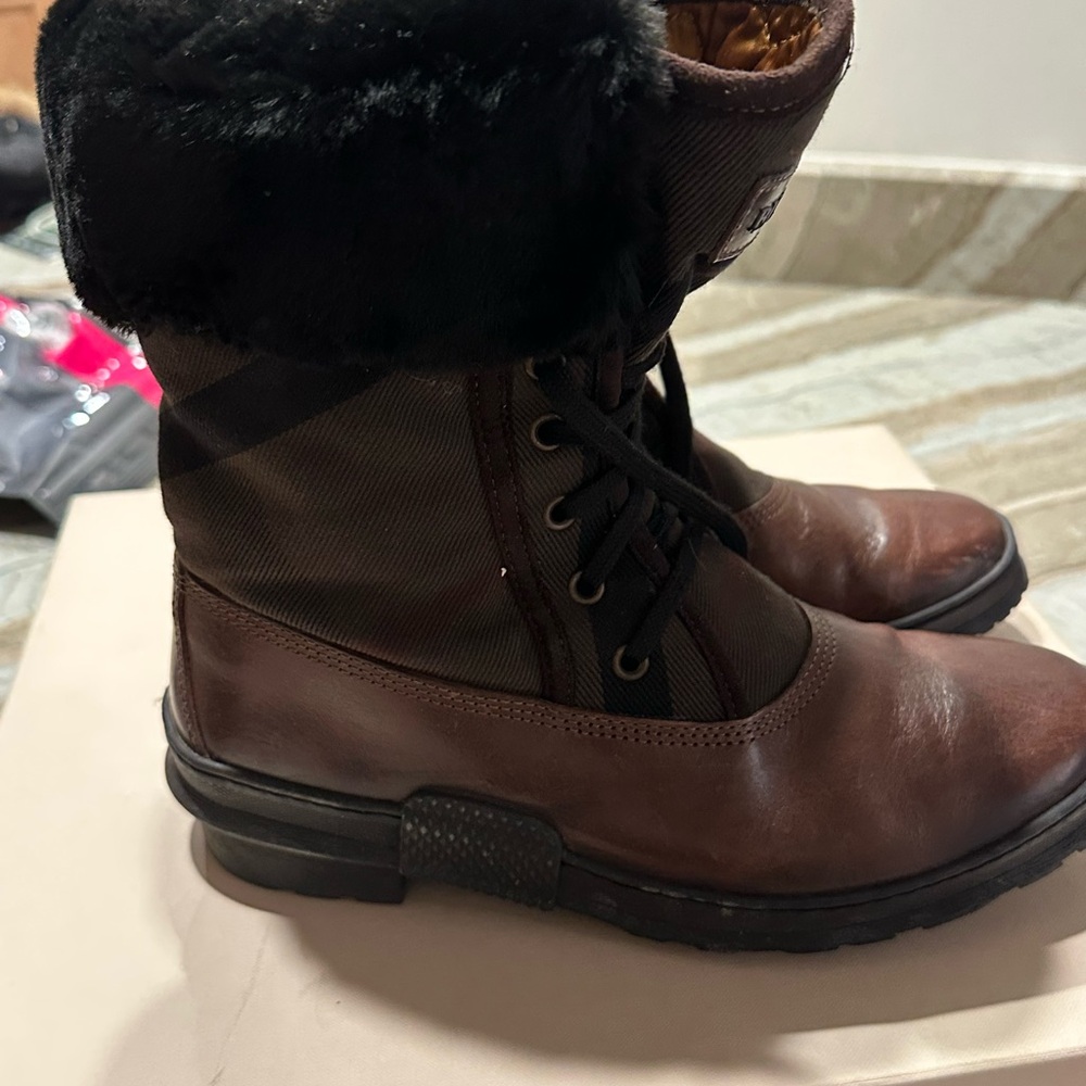 Burberry Lace Up Weather Boot